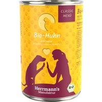 Herrmann's Menu Classic / Menu Bio 6 x 400 g pour chien - poulet bio, millet bio