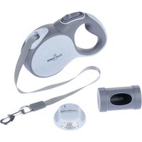 Laisse rétractable Nomad Tales Calma 5 m, avec lampe de poche et distributeur de sacs à déjections, pour chien