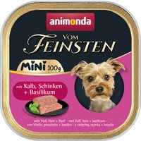 Lot animonda vom Feinsten Adult Mini 64 x 100 g pour chien - veau, jambon, basilic