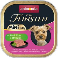 Lot animonda vom Feinsten Adult Mini 64 x 100 g pour chien - bœuf, canard, origan