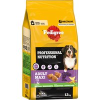 12 kg Pedigree Professional Nutrition Adult Maxi >25 kg à la volaille et aux légumes, croquettes pour chiens