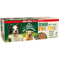 James Wellbeloved Senior Hypoallergenic Pouches - Turkey, Lamb & Chicken in Gravy - 48 x 90g