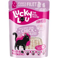 12x70g Extra Food Filet de poulet en gelée Lucky Lou nourriture humide pour chat