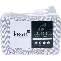 kooa hundblöjor med kol för tikar - Storlek: M