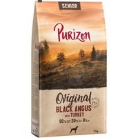 Multipack risparmio! 2 x 12 kg Purizon Crocchette senza cereali per cani - Senior Black Angus con Tacchino