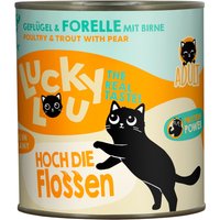 Lucky Lou Adult 6 x 800 g - Fjäderfä & öring