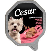 14x150g Classique - Terrine veau, volaille Cesar Nourriture pour chien