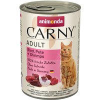 24x400g Adult boeuf, dinde et crevettes Animonda Carny - Pâtée pour chat