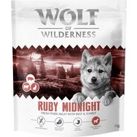Wolf of Wilderness Junior "Ruby Midnight" nötkött & kanin - spannmålsfritt - 1 kg
