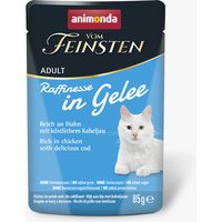 animonda Vom Feinsten Adult Raffinesse en gelée 24 x 85 g pour chat - riche en poulet et en cabillaud