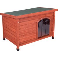 Woody hundkoja med pulpettak och plastlucka (deactivated due to too large to ship) - Storlek M: B 104 x D 66 x H 70 cm