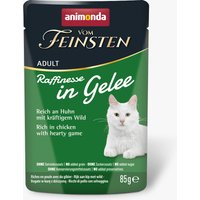 animonda Vom Feinsten Adult Raffinesse en gelée 24 x 85 g pour chat - riche en poulet et en gibier