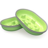 SureFeed Microchip foderautomat - Tillbehör: 2 st SureFeed Slow-Feeding utbytesskålar, 375 ml, gröna