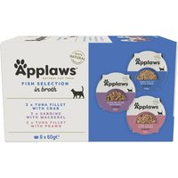 8x60g Cat Pots sélection au poisson Applaws - Nourriture pour Chat