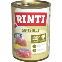 RINTI Sensible 6 x 400 g pour chien - dinde, pommes de terre
