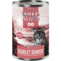Wild Freedom Adult Red 6 x 400 g - sans céréales pour chat - Scarlet Sunrise - porc, saumon, thon