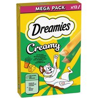 Dreamies Creamy Snacks - Menta para gatos y queso (84 x 10 g) - Pack Ahorro