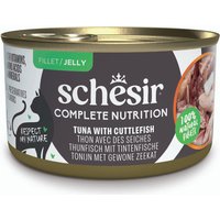 Schesir Complete Nutrition Filete em geleia 24 x 85 g - Pack economico - Atum com lulas