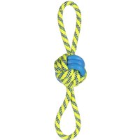 Flamingo hundleksak Tofla dragrep med repboll - Ø 7 x L 30 cm