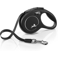 flexi Classic bandkoppel svart, 3 m - Storlek XS: upp till 12 kg