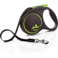 flexi Black Design laisse à sangle verte, 5m taille L : jusqu'à 50kg chien
