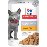 Lot économique : 24x85g Hill's Science Plan Kitten Poulet Nourriture humide pour chats