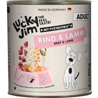 6x800g Lucky Jim Adult bœuf et agneau pâté pour chien