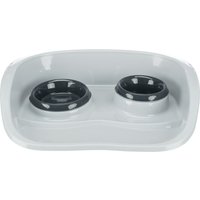 Trixie Set de gamelles, plastique - 0,25l, ø9cm & 0,3l, ø11cm/46x11x30 chien