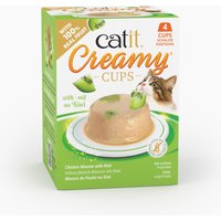 Catit Creamy Cups 4 x 25 g - Kyckling med kiwi