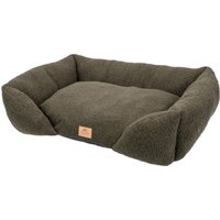 Ferplast myssäng Pamper Bouclé, grön - L 78 x B 56 x H 22 cm