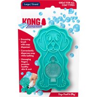 Spazzola massaggiante KONG Zoom Groom Bubbles, ricaricabile - L 11,4 x P 7 x H 7 cm