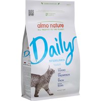 Lot économique : 2x1,2 kg Almo Nature Daily Sterilised Thon croquettes pour chat