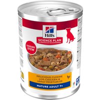 24 x 363 g Hill's Science Plan Mature Adulte Ragoût au poulet et légumes ajoutés, nourriture humide pour chien