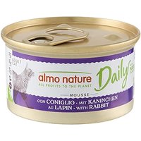 24x85g Mousse met Konijn Almo Nature Daily Menu Kattenvoer