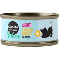 24x70g Voordeelpakket Nature Kitten - Kip - Cosma Kattenvoer
