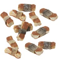 108 os à mâcher poulet + canard + saumon Lukullus x5cm - Nourriture pour chien