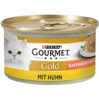 24x85g Gourmet Gold Timbales bœuf, poulet - Pâtée pour chat