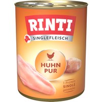 Lot RINTI Viande Pure 12 x 800 g pour chien - pur poulet