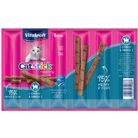 6x6g Cat Stick Mini plie oméga 3 Vitakraft Friandises - Friandises pour Chat