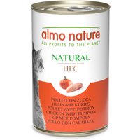 12x140g Natural poulet, potiron Almo Nature Classic - Pâtée pour chat