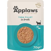 Ekonomipack: Applaws Cat Natural i buljong 24 x 70 g - Tonfiskfilé