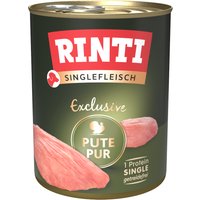 RINTI Viande Pure Exclusive 6 x 800 g pour chien - pure dinde