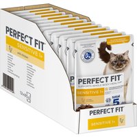 96x85g Sensitive 1+ poulet Perfect Fit - Pâtée pour chat