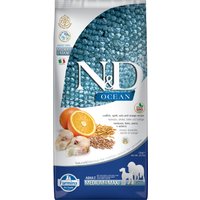 Multipack risparmio! 2 x 12 kg Farmina N&D Crocchette cane - Ocean Adult Medium/Maxi Merluzzo, Farro, Avena e Arancia