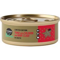 Cosma Nature Christmas Edition: Tonfisk med lax & babymussla 4 x 50 g Cosma Nature Christmas Edition 4 x 50 g