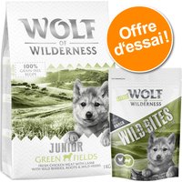 1 kg croquettes Junior green fields + 180 g friandises Green Fields