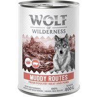 Wolf of Wilderness Senior “Expedition” 6 x 400 g pour chien - Muddy Routes - volaille, porc