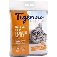 Lot économique litière Tigerino Premium ou Performance - Premium, édition limitée : lait d'amandes et miel (2 x 12 L)