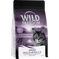 Wild Freedom Adult Wild Hills Sterilised, canard pour chat - sans céréales - 400 g
