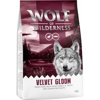 1kg Velvet Gloom dinde, truite Wolf of Wilderness Croquettes pour chien